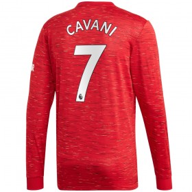 Camisolas de futebol Manchester United Edinson Cavani 7 Equipamento Principal 2020/21 Manga Comprida